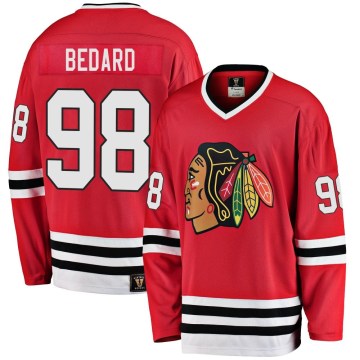Fanatics Branded Chicago Blackhawks Youth Connor Bedard Premier Red Breakaway Heritage NHL Jersey