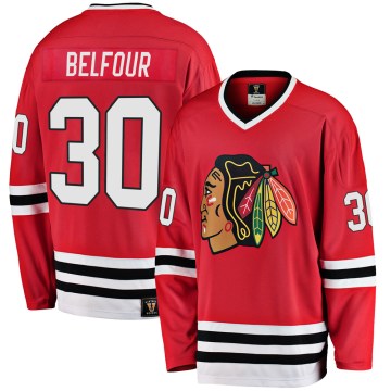 Fanatics Branded Chicago Blackhawks Youth ED Belfour Premier Red Breakaway Heritage NHL Jersey