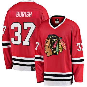 Fanatics Branded Chicago Blackhawks Youth Adam Burish Premier Red Breakaway Heritage NHL Jersey