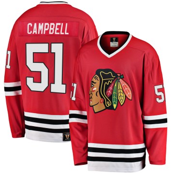 Fanatics Branded Chicago Blackhawks Youth Brian Campbell Premier Red Breakaway Heritage NHL Jersey