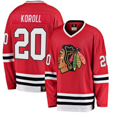 Fanatics Branded Chicago Blackhawks Youth Cliff Koroll Premier Red Breakaway Heritage NHL Jersey