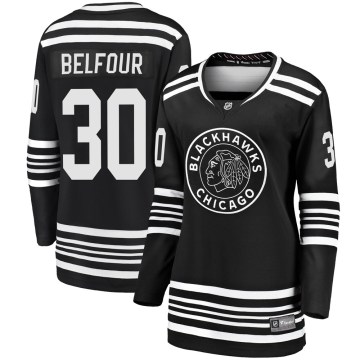 Fanatics Branded Chicago Blackhawks Women's ED Belfour Premier Black Breakaway Alternate 2019/20 NHL Jersey
