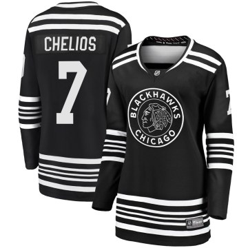 Fanatics Branded Chicago Blackhawks Women's Chris Chelios Premier Black Breakaway Alternate 2019/20 NHL Jersey