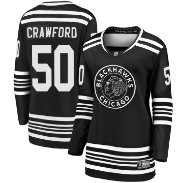 Fanatics Branded Chicago Blackhawks Women's Corey Crawford Premier Black Breakaway Alternate 2019/20 NHL Jersey