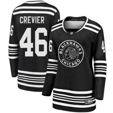 Fanatics Branded Chicago Blackhawks Women's Louis Crevier Premier Black Breakaway Alternate 2019/20 NHL Jersey