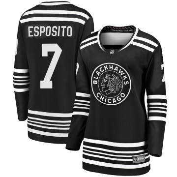 Fanatics Branded Chicago Blackhawks Women's Phil Esposito Premier Black Breakaway Alternate 2019/20 NHL Jersey