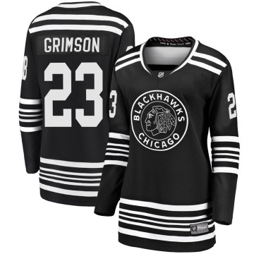 Fanatics Branded Chicago Blackhawks Women's Stu Grimson Premier Black Breakaway Alternate 2019/20 NHL Jersey