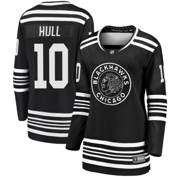 Fanatics Branded Chicago Blackhawks Women's Dennis Hull Premier Black Breakaway Alternate 2019/20 NHL Jersey