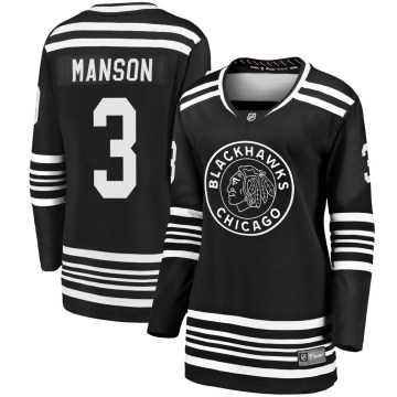 Fanatics Branded Chicago Blackhawks Women's Dave Manson Premier Black Breakaway Alternate 2019/20 NHL Jersey