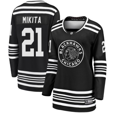 Fanatics Branded Chicago Blackhawks Women's Stan Mikita Premier Black Breakaway Alternate 2019/20 NHL Jersey