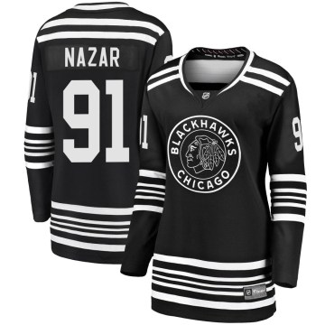 Fanatics Branded Chicago Blackhawks Women's Frank Nazar Premier Black Breakaway Alternate 2019/20 NHL Jersey