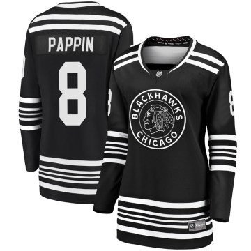 Fanatics Branded Chicago Blackhawks Women's Jim Pappin Premier Black Breakaway Alternate 2019/20 NHL Jersey