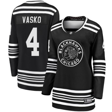 Fanatics Branded Chicago Blackhawks Women's Elmer Vasko Premier Black Breakaway Alternate 2019/20 NHL Jersey