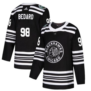 Adidas Chicago Blackhawks Youth Connor Bedard Authentic Black 2019 Winter Classic NHL Jersey