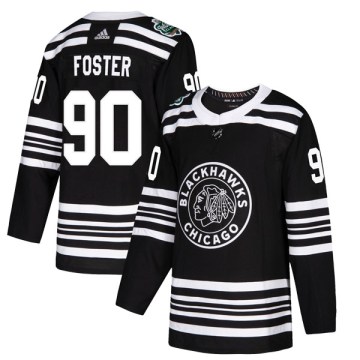 Adidas Chicago Blackhawks Youth Scott Foster Authentic Black 2019 Winter Classic NHL Jersey