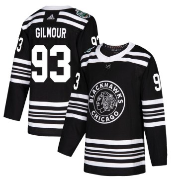 Adidas Chicago Blackhawks Youth Doug Gilmour Authentic Black 2019 Winter Classic NHL Jersey