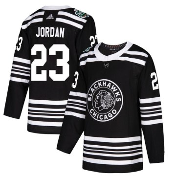 Adidas Chicago Blackhawks Youth Michael Jordan Authentic Black 2019 Winter Classic NHL Jersey