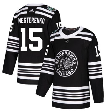 Adidas Chicago Blackhawks Youth Eric Nesterenko Authentic Black 2019 Winter Classic NHL Jersey
