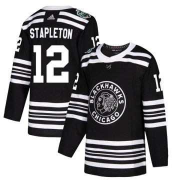 Adidas Chicago Blackhawks Youth Pat Stapleton Authentic Black 2019 Winter Classic NHL Jersey