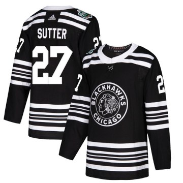 Adidas Chicago Blackhawks Youth Darryl Sutter Authentic Black 2019 Winter Classic NHL Jersey