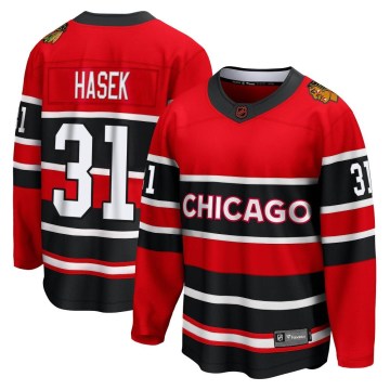 Fanatics Branded Chicago Blackhawks Men's Dominik Hasek Breakaway Red Special Edition 2.0 NHL Jersey