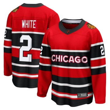 Fanatics Branded Chicago Blackhawks Men's Bill White Breakaway White Red Special Edition 2.0 NHL Jersey