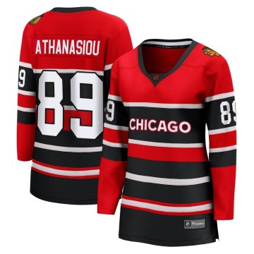 Fanatics Branded Chicago Blackhawks Women's Andreas Athanasiou Breakaway Red Special Edition 2.0 NHL Jersey