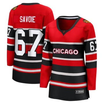 Fanatics Branded Chicago Blackhawks Women's Samuel Savoie Breakaway Red Special Edition 2.0 NHL Jersey