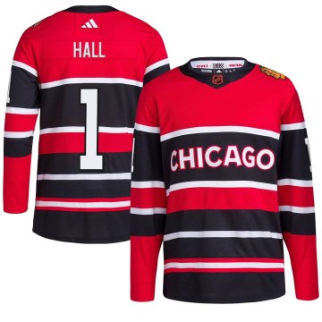 Adidas Chicago Blackhawks Youth Glenn Hall Authentic Red Reverse Retro 2.0 NHL Jersey