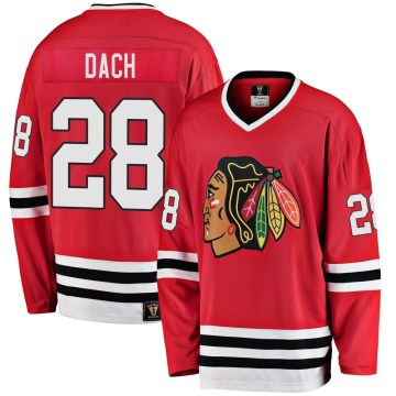 Fanatics Branded Chicago Blackhawks Men's Colton Dach Premier Red Breakaway Heritage NHL Jersey