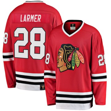 Fanatics Branded Chicago Blackhawks Men's Steve Larmer Premier Red Breakaway Heritage NHL Jersey