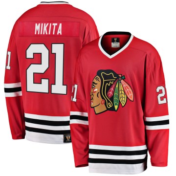 Fanatics Branded Chicago Blackhawks Men's Stan Mikita Premier Red Breakaway Heritage NHL Jersey