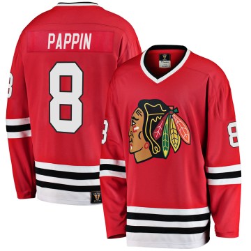 Fanatics Branded Chicago Blackhawks Men's Jim Pappin Premier Red Breakaway Heritage NHL Jersey