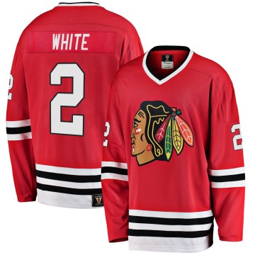 Fanatics Branded Chicago Blackhawks Men's Bill White Premier White Breakaway Red Heritage NHL Jersey