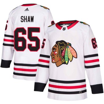 Adidas Chicago Blackhawks Men's Andrew Shaw Authentic White Away NHL Jersey