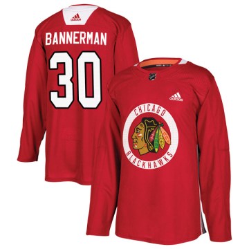 Adidas Chicago Blackhawks Youth Murray Bannerman Authentic Red Home Practice NHL Jersey