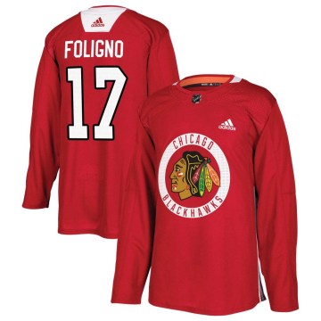 Adidas Chicago Blackhawks Youth Nick Foligno Authentic Red Home Practice NHL Jersey