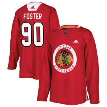 Adidas Chicago Blackhawks Youth Scott Foster Authentic Red Home Practice NHL Jersey