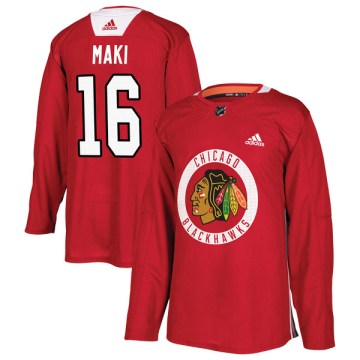Adidas Chicago Blackhawks Youth Chico Maki Authentic Red Home Practice NHL Jersey