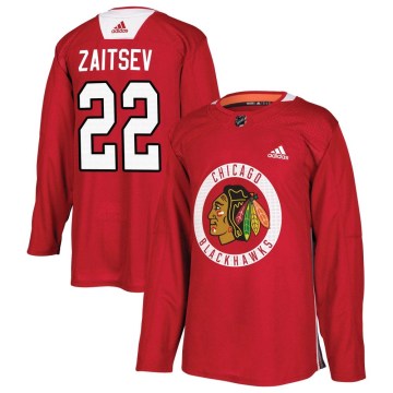 Adidas Chicago Blackhawks Youth Nikita Zaitsev Authentic Red Home Practice NHL Jersey