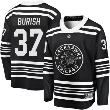 Fanatics Branded Chicago Blackhawks Youth Adam Burish Premier Black Breakaway Alternate 2019/20 NHL Jersey