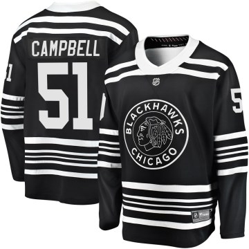 Fanatics Branded Chicago Blackhawks Youth Brian Campbell Premier Black Breakaway Alternate 2019/20 NHL Jersey