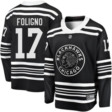 Fanatics Branded Chicago Blackhawks Youth Nick Foligno Premier Black Breakaway Alternate 2019/20 NHL Jersey