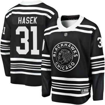 Fanatics Branded Chicago Blackhawks Youth Dominik Hasek Premier Black Breakaway Alternate 2019/20 NHL Jersey