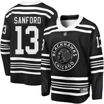 Fanatics Branded Chicago Blackhawks Youth Zach Sanford Premier Black Breakaway Alternate 2019/20 NHL Jersey