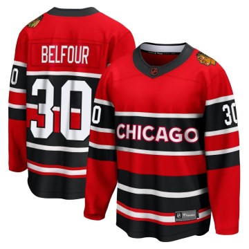 Fanatics Branded Chicago Blackhawks Youth ED Belfour Breakaway Red Special Edition 2.0 NHL Jersey