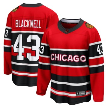 Fanatics Branded Chicago Blackhawks Youth Colin Blackwell Breakaway Black Red Special Edition 2.0 NHL Jersey