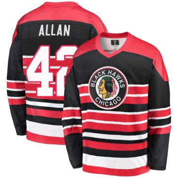 Fanatics Branded Chicago Blackhawks Men's Nolan Allan Premier Red/Black Breakaway Heritage NHL Jersey