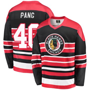Fanatics Branded Chicago Blackhawks Men's Darren Pang Premier Red/Black Breakaway Heritage NHL Jersey