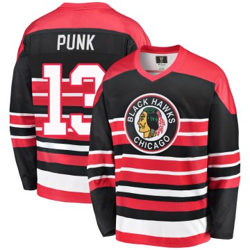 Fanatics Branded Chicago Blackhawks Men's CM Punk Premier Red/Black Breakaway Heritage NHL Jersey